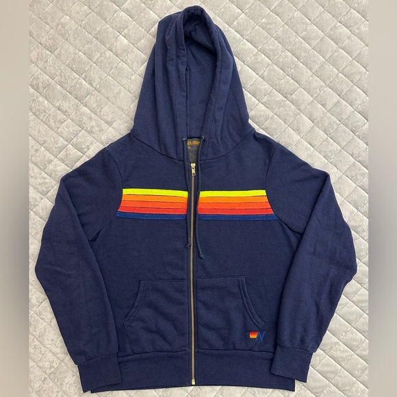 5 stripe zip hoodie sweatshirt - Picture 2 of 2